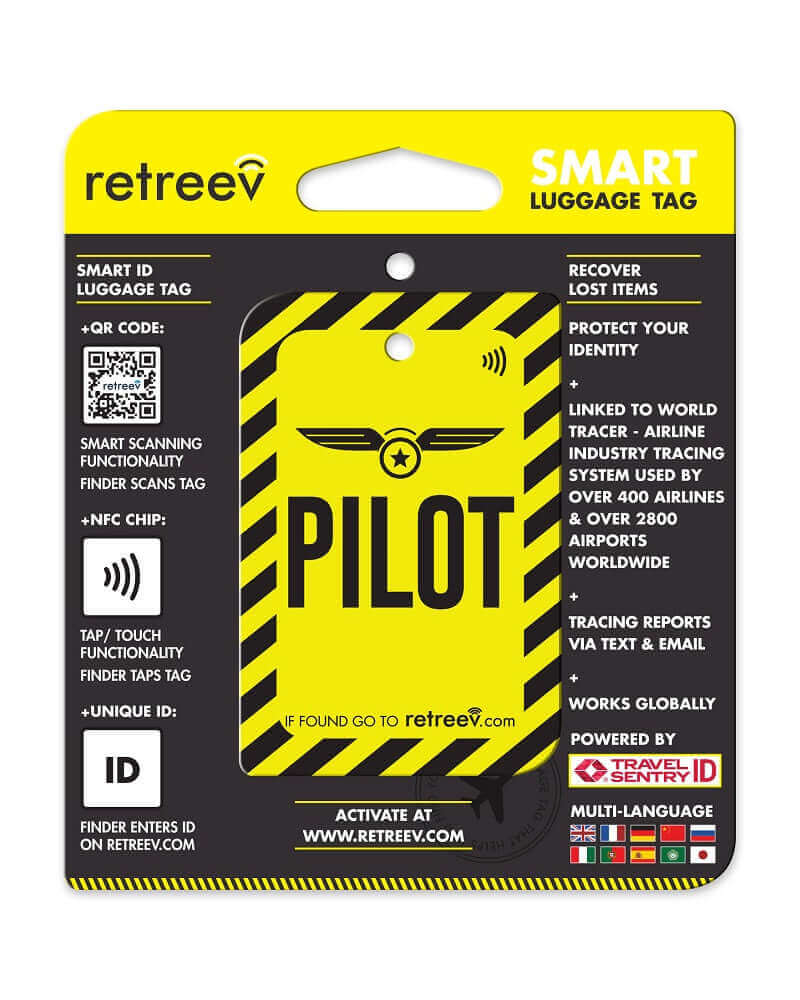 Retreev Smart Luggage Tag PILOT Indi Menswear