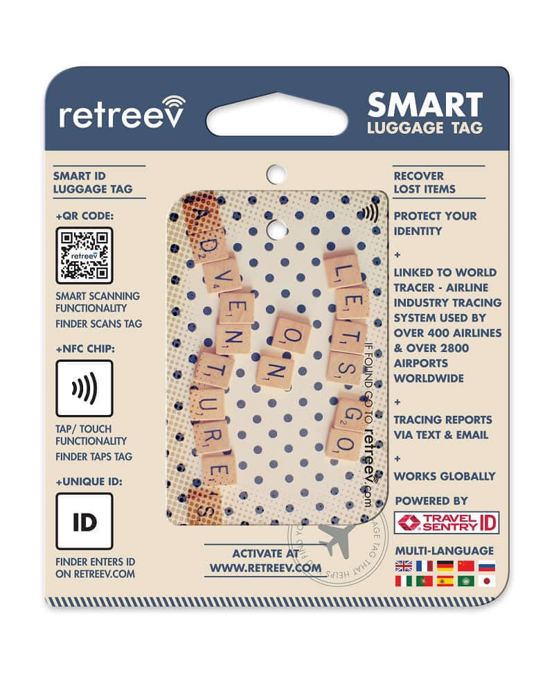 Retreev Smart Luggage Tag SCRABBLE