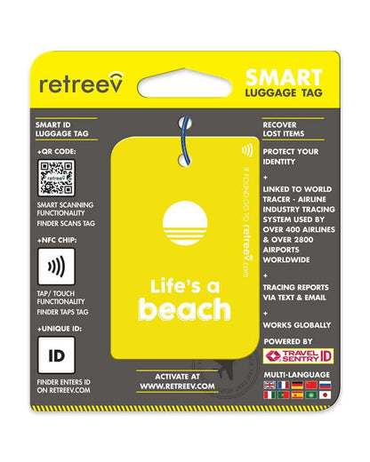Retreev Smart Luggage Tag LIFE'S A BEACH