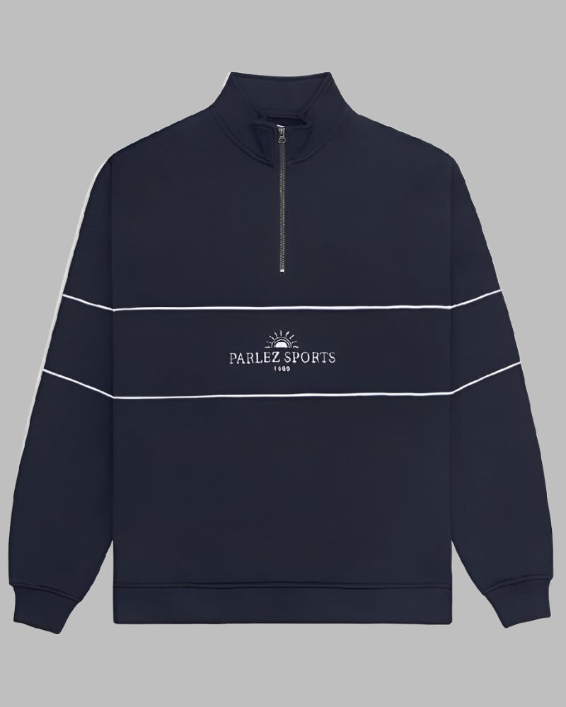 Parlez SIGNUS Quarter Zip Top Navy Parlez