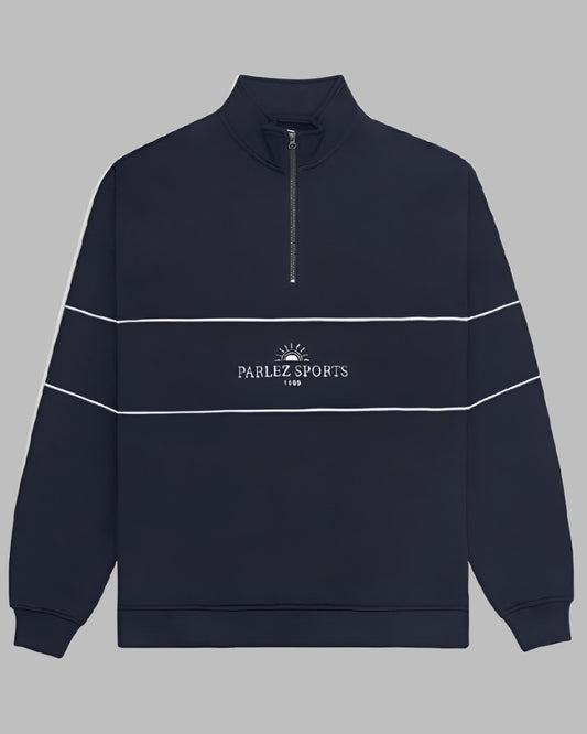 Parlez SIGNUS Quarter Zip Top Navy Parlez