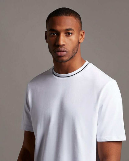Lyle and Scott TIPPED T SHIRT White