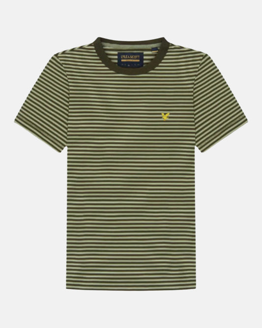 Lyle and Scott Archive STRIPE T SHIRT Moss