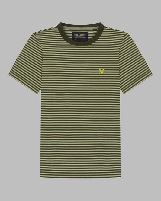 Lyle and Scott Archive STRIPE T SHIRT Moss