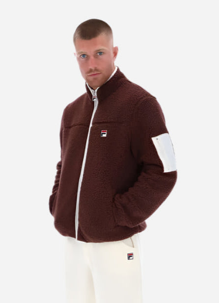 FILA Yaler Sherpa Jacket Brown Stone/Egret FILA