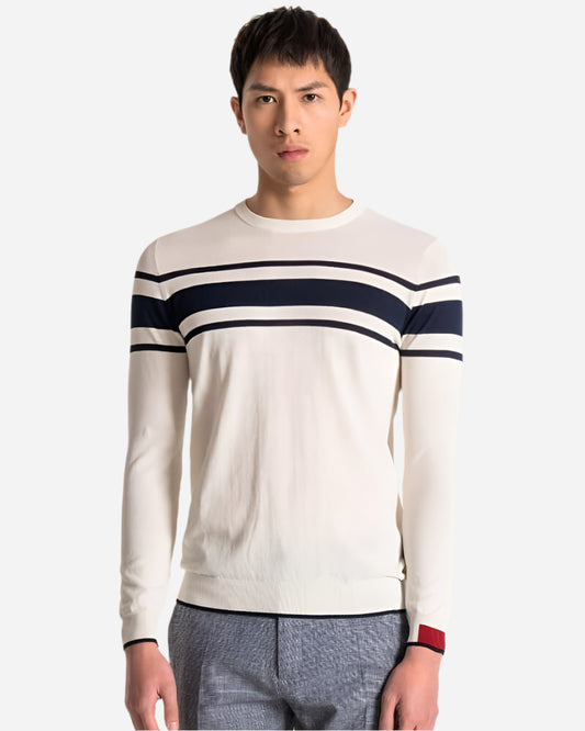 Antony Morato JACQUARD SWEATER Ivory