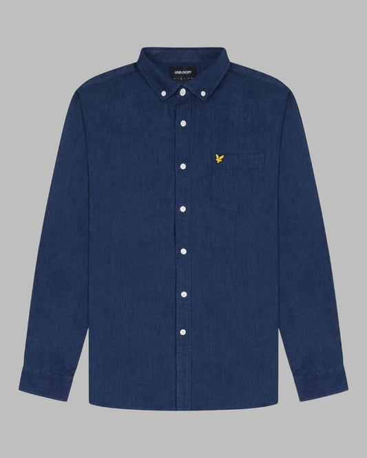 Lyle and Scott Denim Shirt Indigo Blue