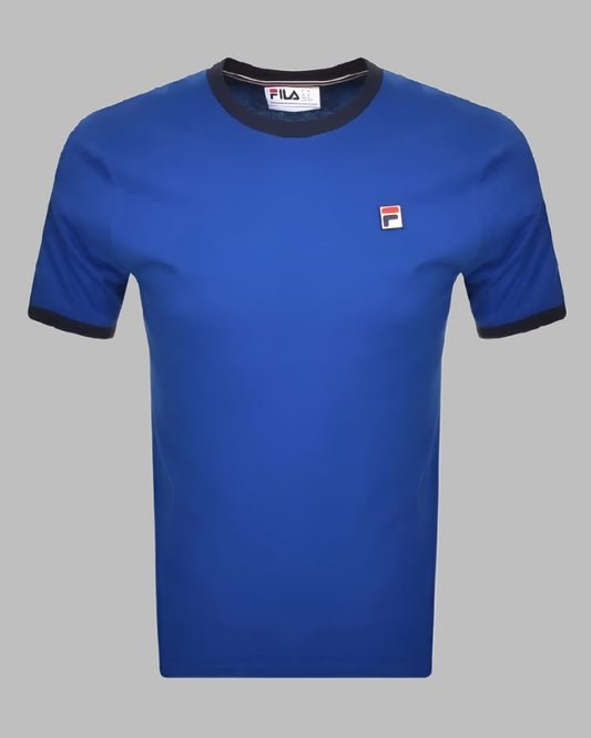 FILA Marconi Essential Ringer T Shirt Bright Blue/Navy