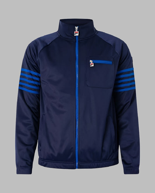 FILA VANN 5 Stripe Track Jacket Fila Navy/Bright Blue