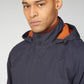 Ben Sherman Hooded Coach Jacket Midnight Blue