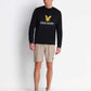 Lyle and Scott Logo Sweatshirt Black - indi menswear
