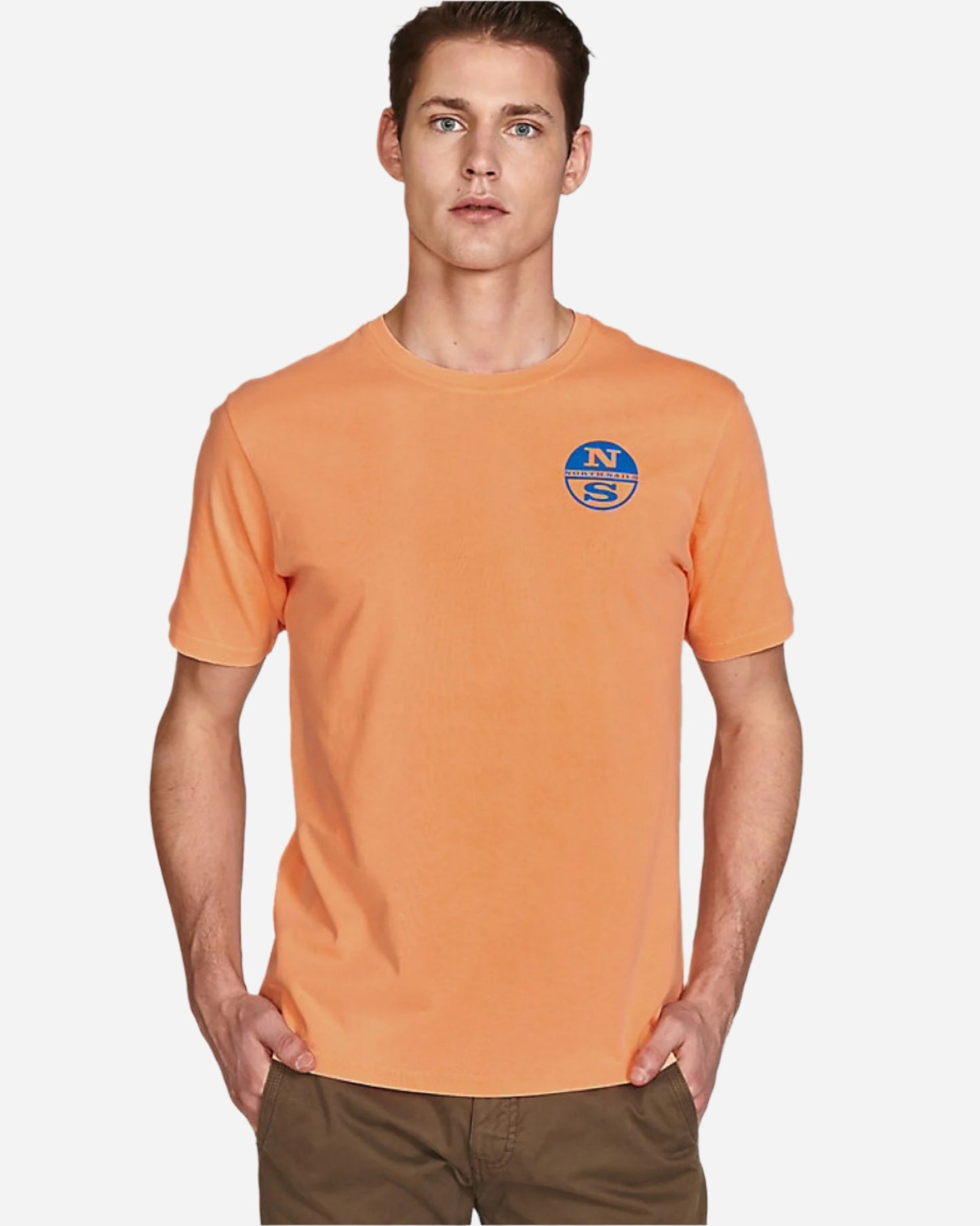 North Sails T Shirt Orange Fluo North Sails