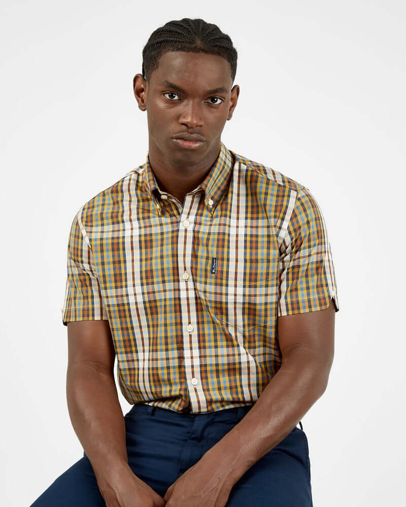 Ben Sherman Linear Check Shirt Dijon Ben Sherman