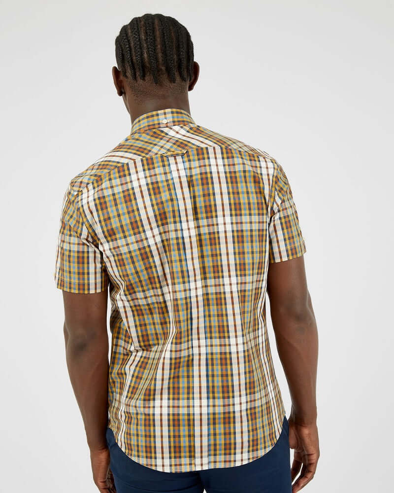 Ben Sherman Linear Check Shirt Dijon-HALF PRICE!