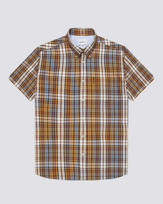 Ben Sherman Linear Check Shirt Dijon-40% Off