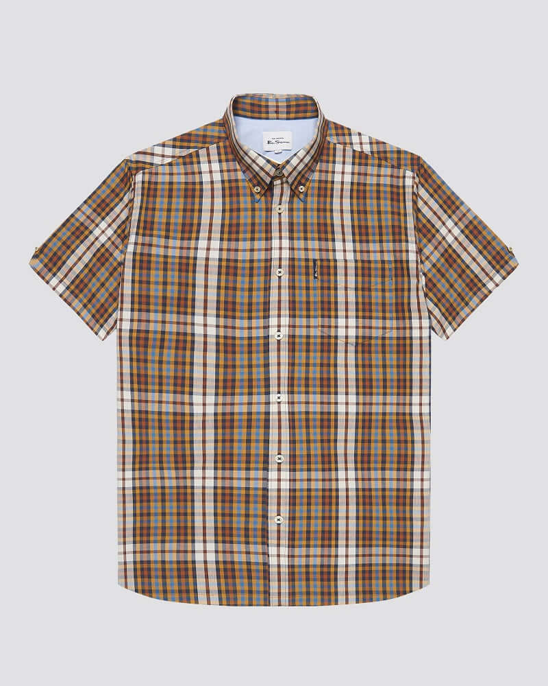 Ben Sherman Linear Check Shirt Dijon Ben Sherman
