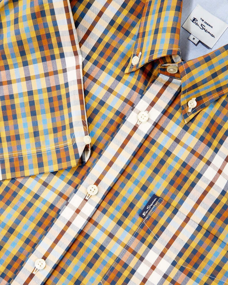 Ben Sherman Linear Check Shirt Dijon Ben Sherman