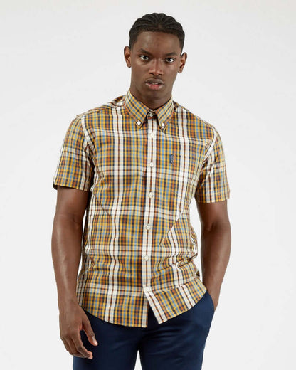 Ben Sherman Linear Check Shirt Dijon-HALF PRICE!