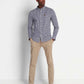 Lyle and Scott Slim Fit Gingham Shirt Navy/White