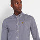 Lyle and Scott Slim Fit Gingham Shirt Navy/White