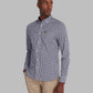 Lyle and Scott Slim Fit Gingham Shirt Navy/White