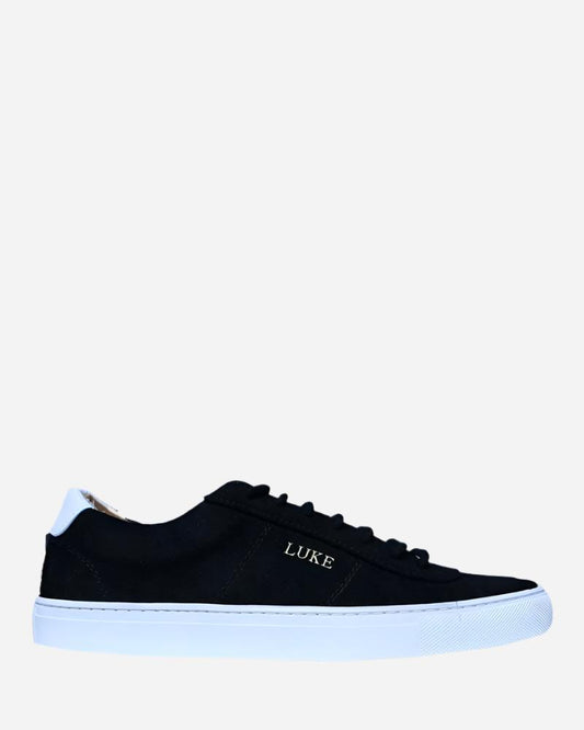 Luke PALM Limited Edition Suede Trainer Black White - indi menswear