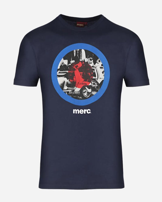 Merc GRANVILLE T Shirt Navy Merc Clothing