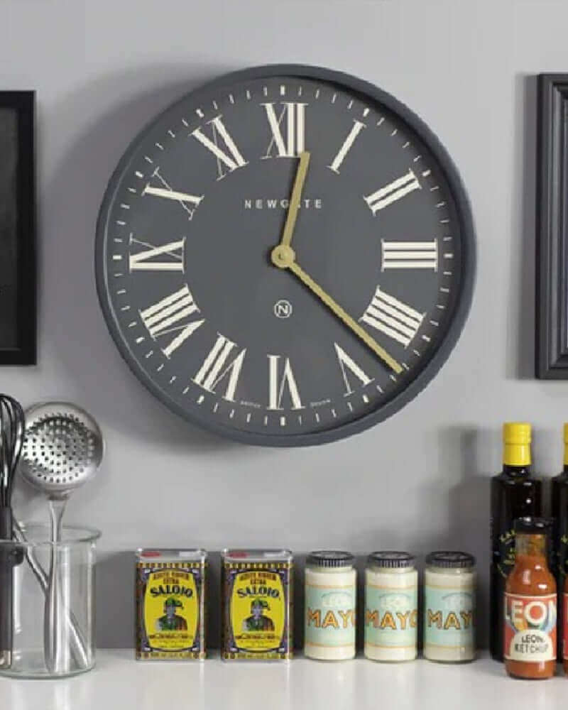 Newgate MR BUTLER Wall Clock Moonstone Grey Newgate
