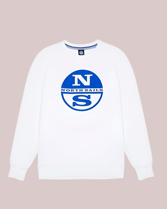 North Sails Organic Cotton Logo Sweatshirt White
