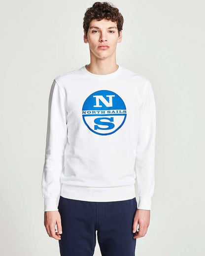 North Sails Organic Cotton Logo Sweatshirt White