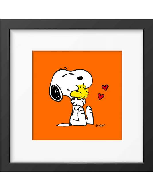 Magpie+Peanut Hug Framed Snoopy Print