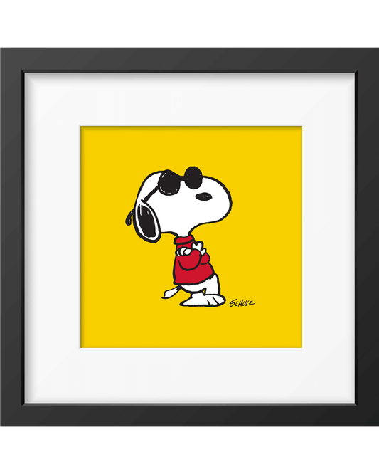 Peanuts Joe Cool Framed Snoopy Print