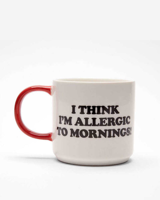 Peanuts Allergic To Mornings Snoopy Mug