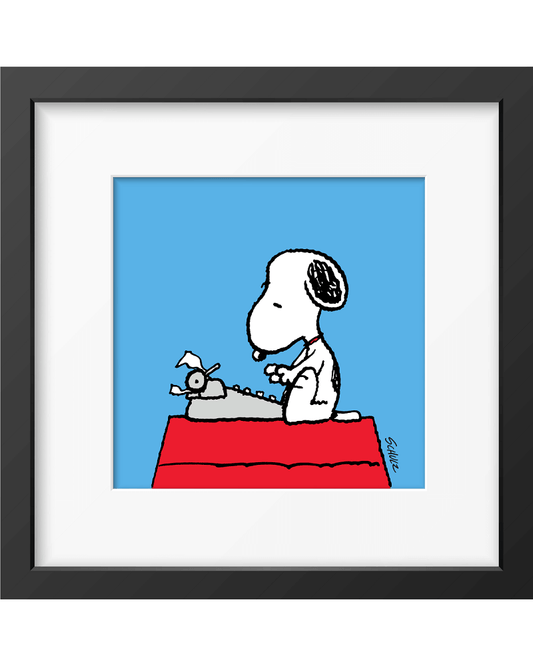 Peanuts Typewriter Framed Snoopy Print