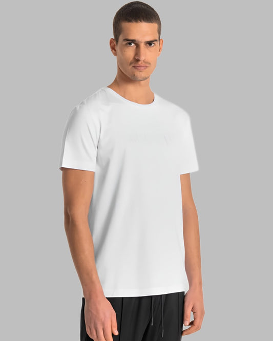 Antony Morato Slim Fit T Shirt With Embossed Logo White-HALF PRICE!
