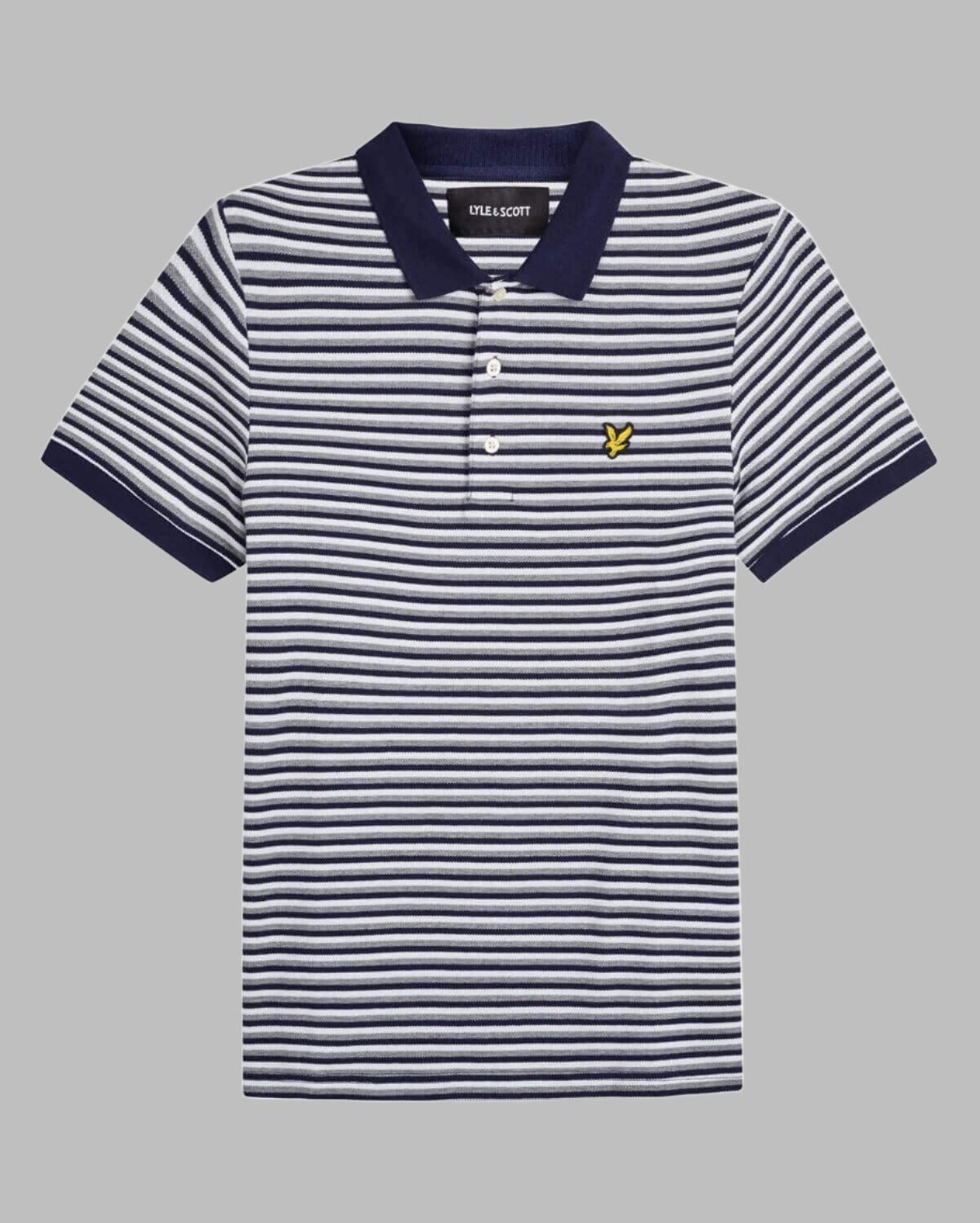 Lyle and Scott Stripe Polo Shirt Navy