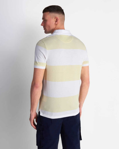 Lyle and Scott Wide Stripe Polo Buttercream