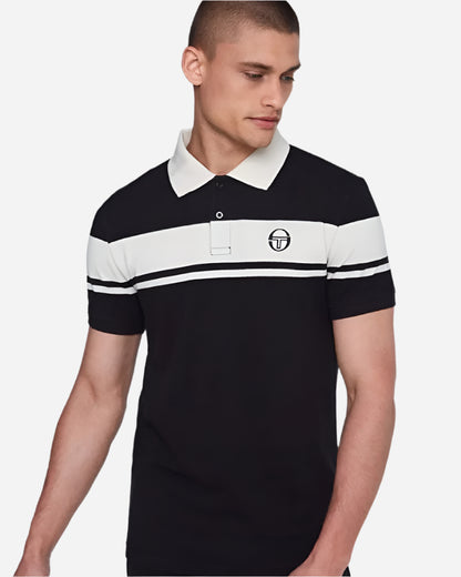 Sergio Tacchini Young Line Polo Black/Gardenia-20% OFF!