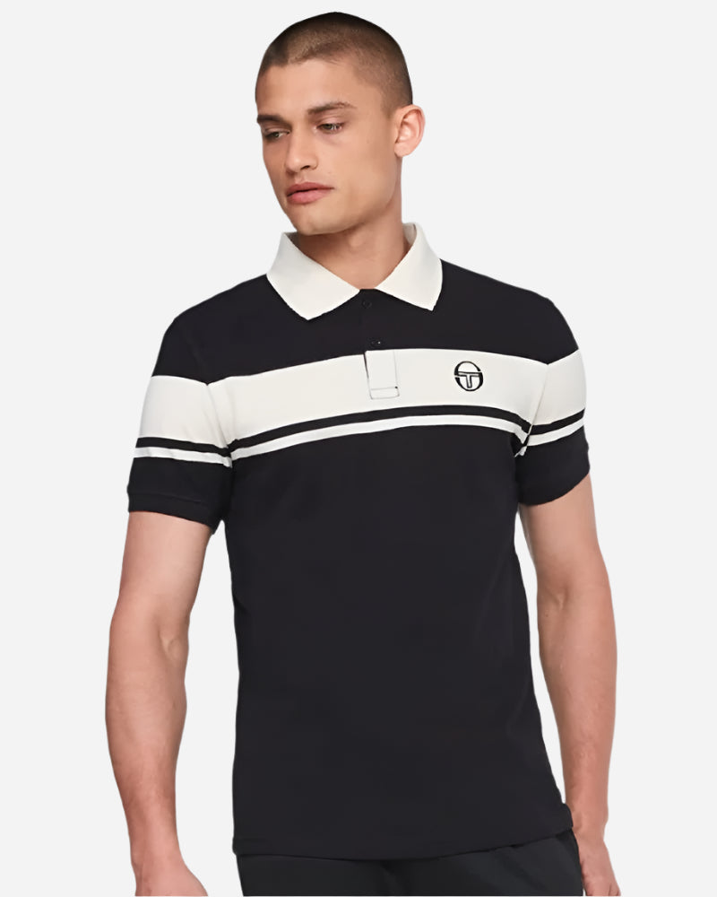 Sergio Tacchini Young Line Polo Black/Gardenia-20% OFF!